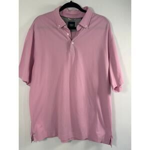 True Measure of a Man Size XL Pink Polo Cotton Men's Collared Short Sleeve